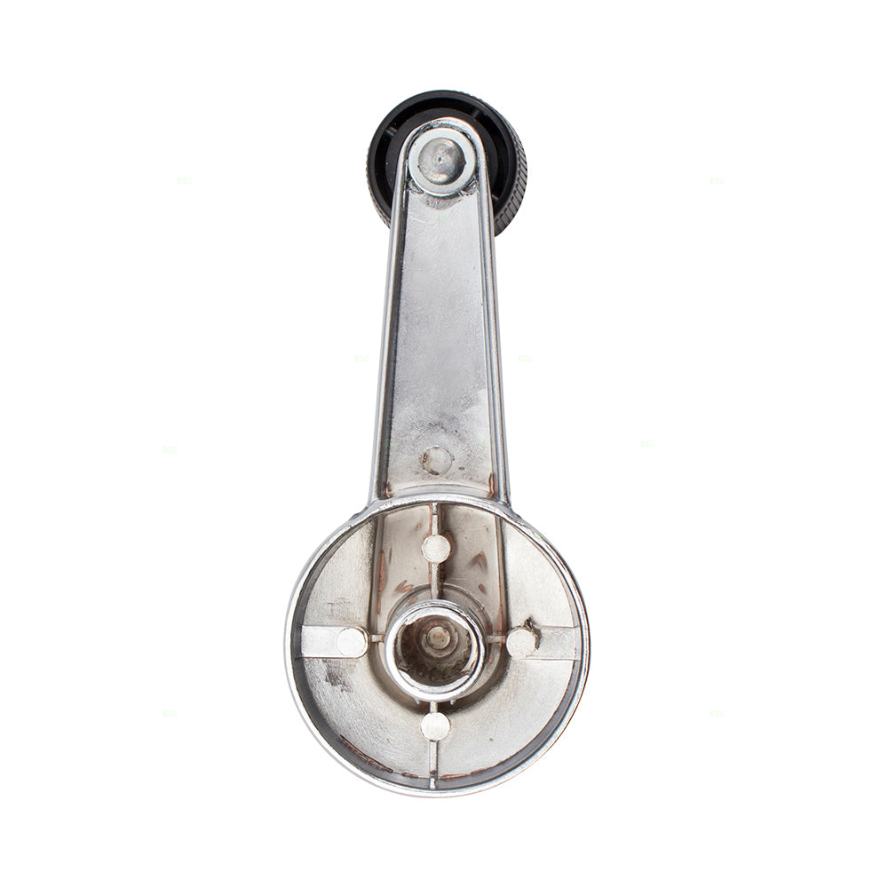 Brock Replacement Window Crank Handle Chrome w/ Black Knob Compatible with 1981-1994 C/K Pickup Truck Suburban Blazer 14026382