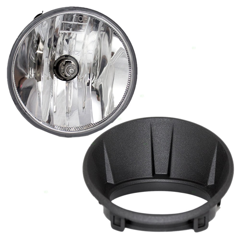 Brock Replacement Driver Fog Driving Daytime Lights with Len Bezel Compatible with 2010-2013 Camaro LT SS