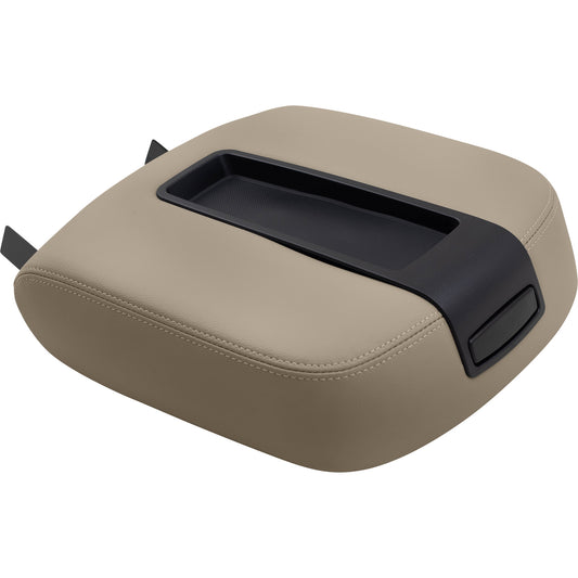 Brock Center Console Lid Assembly - Cashmere Compatible With 2007-2014 Chevrolet Silverado/Tahoe/Suburban/Avalanche 2007-2014 GMC Sierra/Yukon/Yukon XL 1449-0016TN