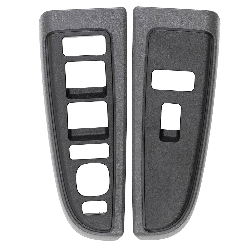 Brock Replacement Set Power Window Master Switch Dark Gray Bezels Compatible with 03-06 Silverado Sierra Crew Cab 07 Classic Pickup Truck
