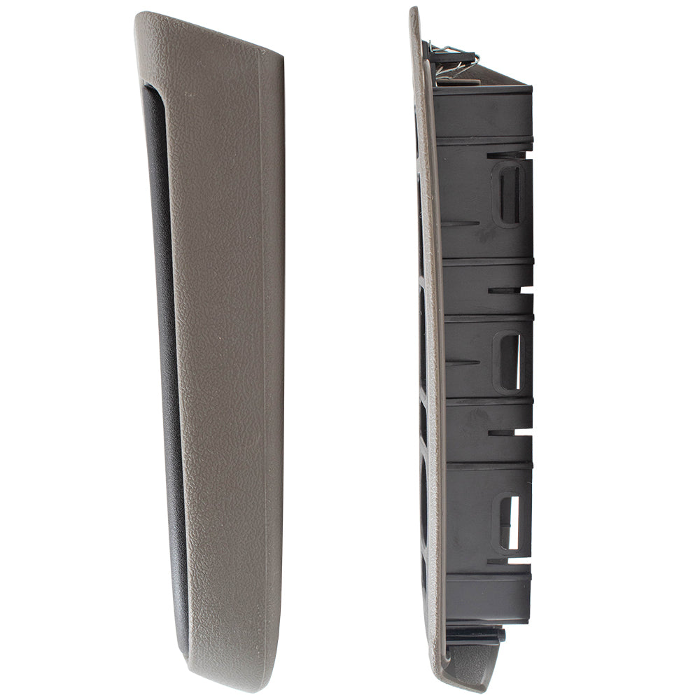 Brock Replacement Set Power Window Switch Medium Gray Trim Bezels Compatible with 03-06 Silverado Sierra Crew Cab 07 Classic Pickup Truck 89045129 89045120