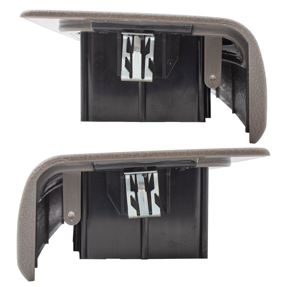 Brock Replacement Set Power Window Switch Medium Gray Trim Bezels Compatible with 03-06 Silverado Sierra Crew Cab 07 Classic Pickup Truck 89045129 89045120