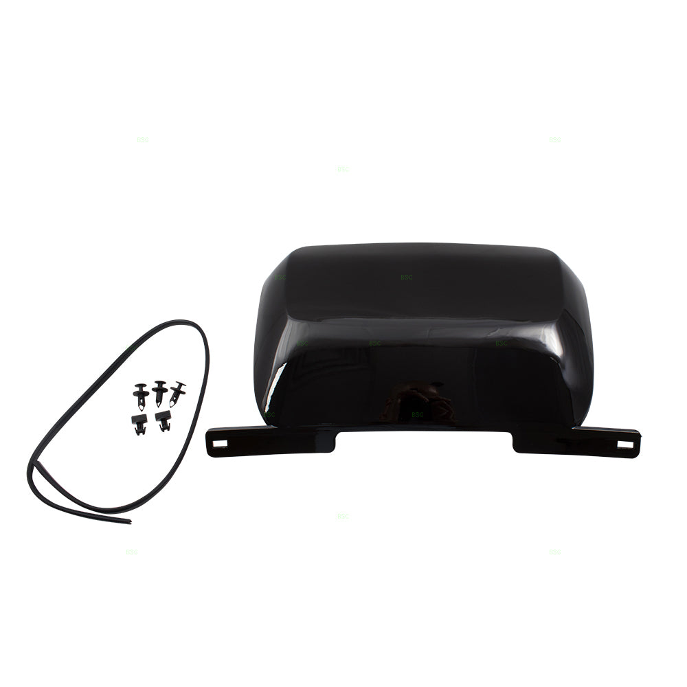 Brock Replacement Rear Bumper Trailer Hitch Tow Cover Painted Black Compatible with 2007-2014 Suburban Tahoe Yukon 19172860