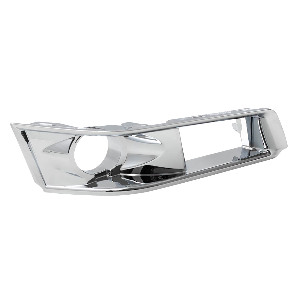 Brock Replacement Passenger Chrome Fog Light Bezel Compatible with 2008-2015 CTS with HID Headlights
