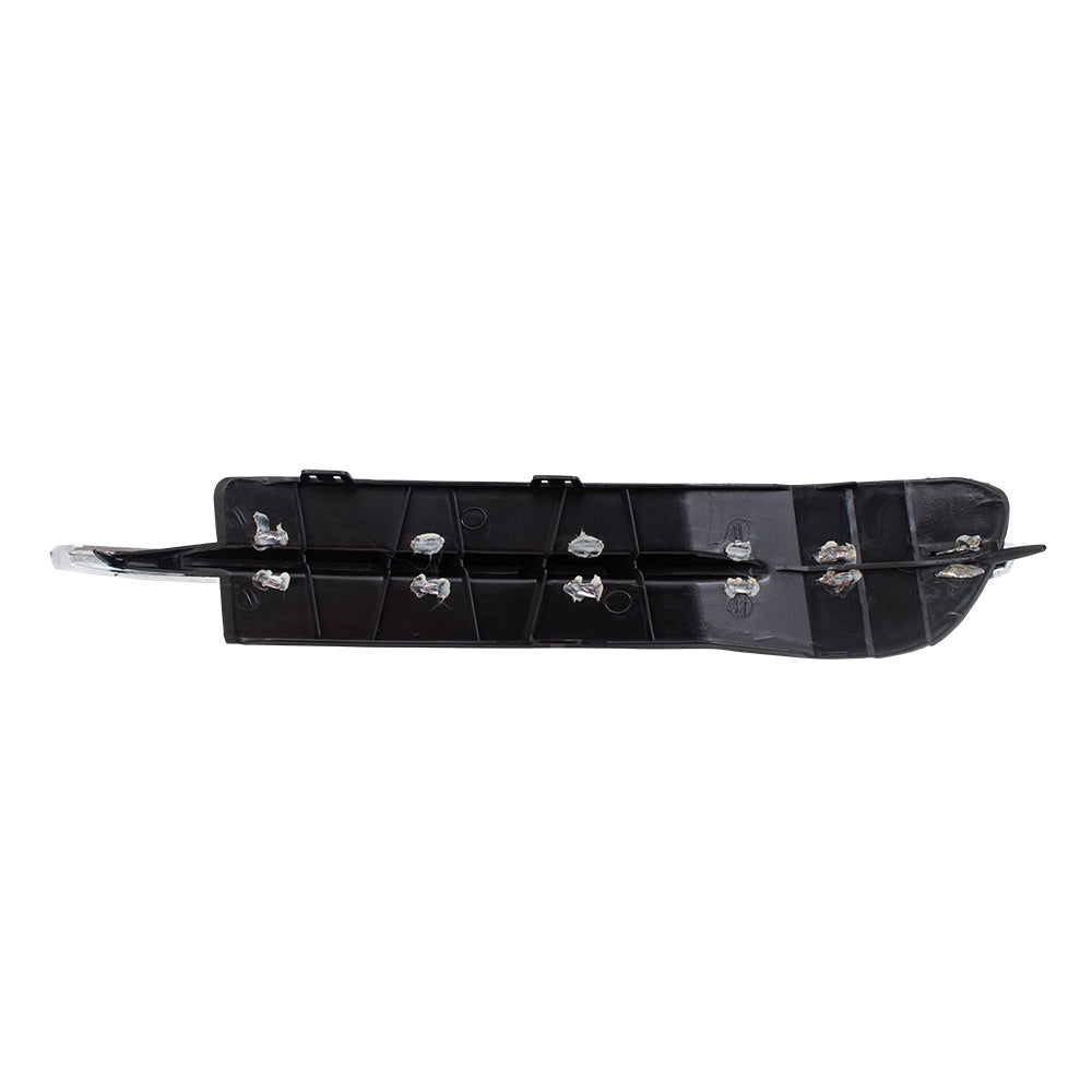 Brock Replacement Set Front Lower Outer Grille Covers with Chrome Trim Compatible with 2008-2012 Malibu LT LS