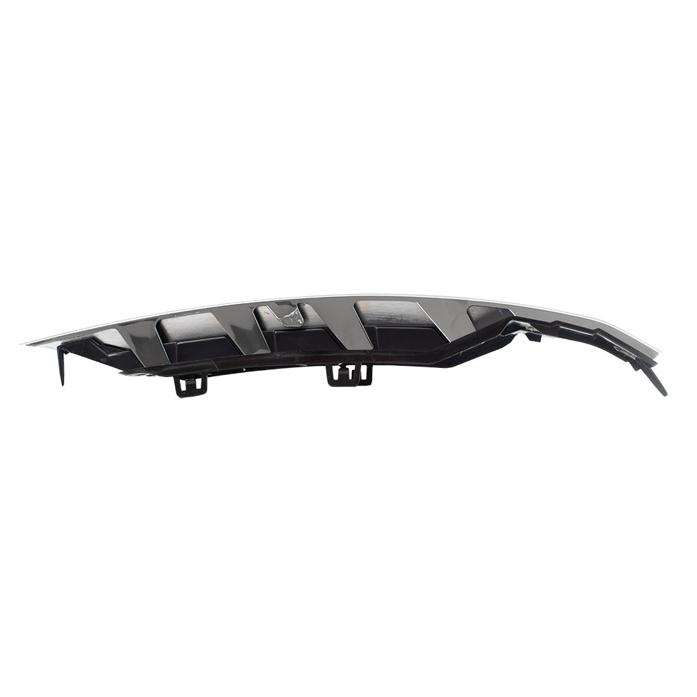 Brock Replacement Set Front Lower Outer Grille Covers with Chrome Trim Compatible with 2008-2012 Malibu LT LS