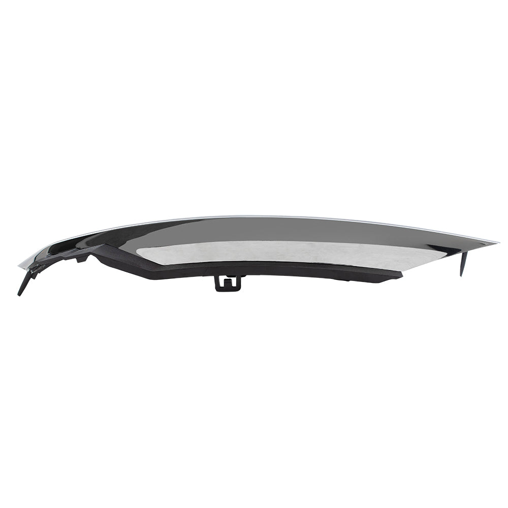 Brock Replacement Set Front Lower Outer Grille Covers with Chrome Trim Compatible with 2008-2012 Malibu LT LS