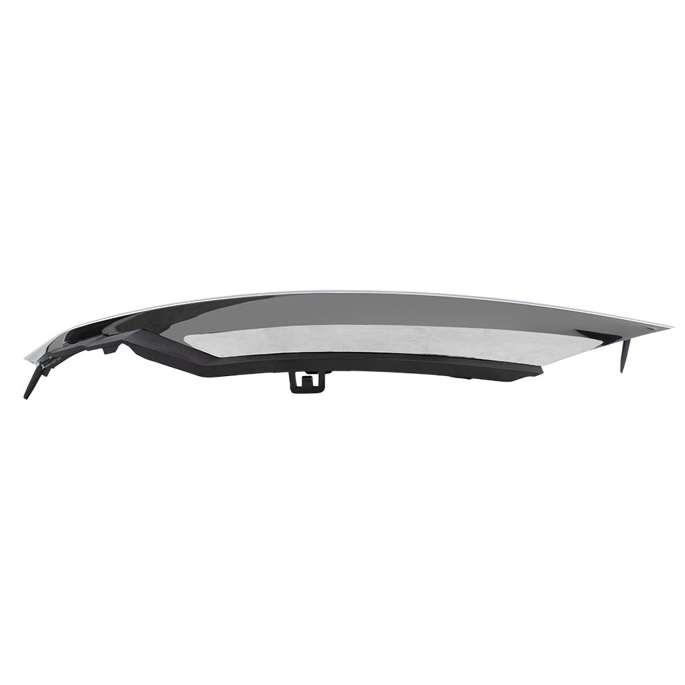 Brock Replacement Driver Front Lower Outer Grille Cover with Chrome Trim Compatible with 2008-2012 Malibu LT LS