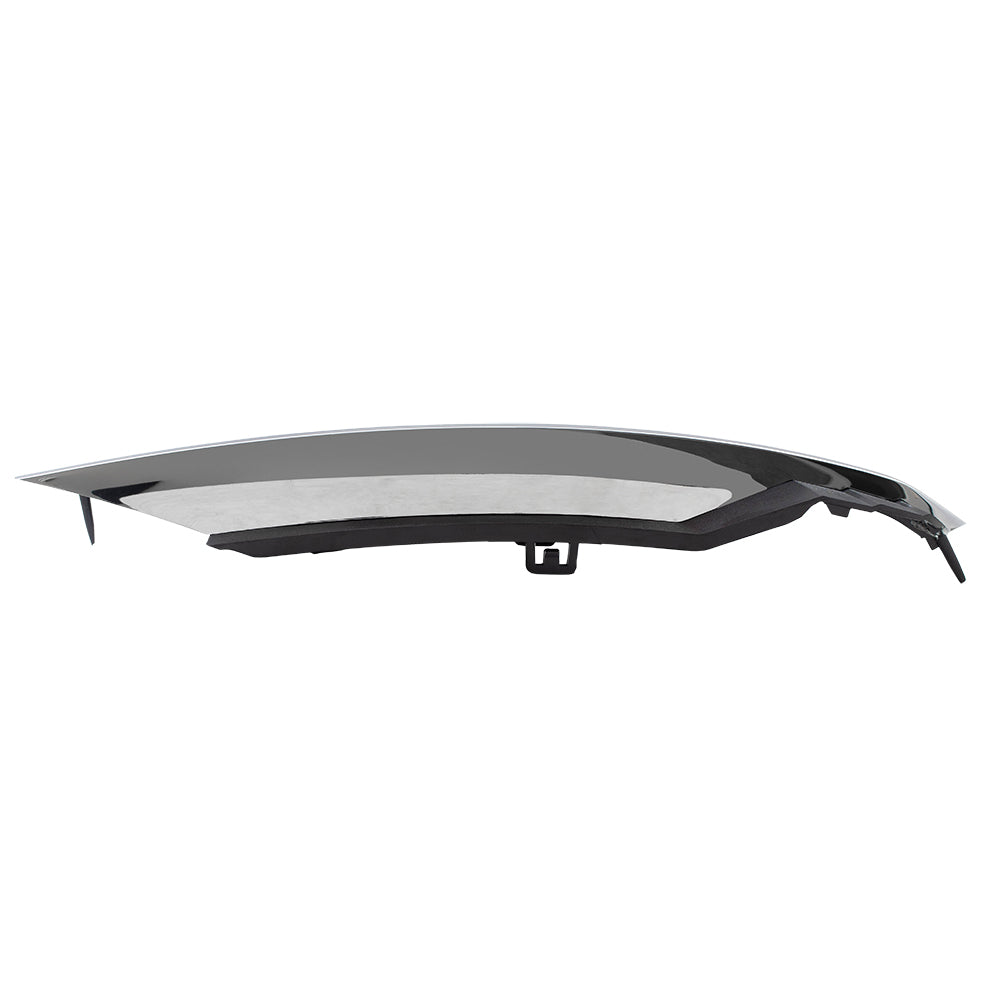 Brock Replacement Passenger Front Lower Outer Grille Cover with Chrome Trim Compatible with 2008-2012 Malibu LT LS