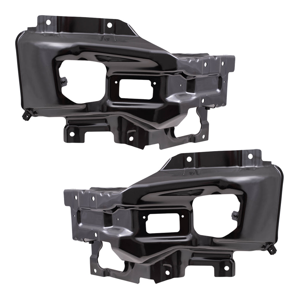 Brock Replacement Front Driver and Passenger Side Bumper Brackets Compatible with 2015-2019 Sierra 2500/3500