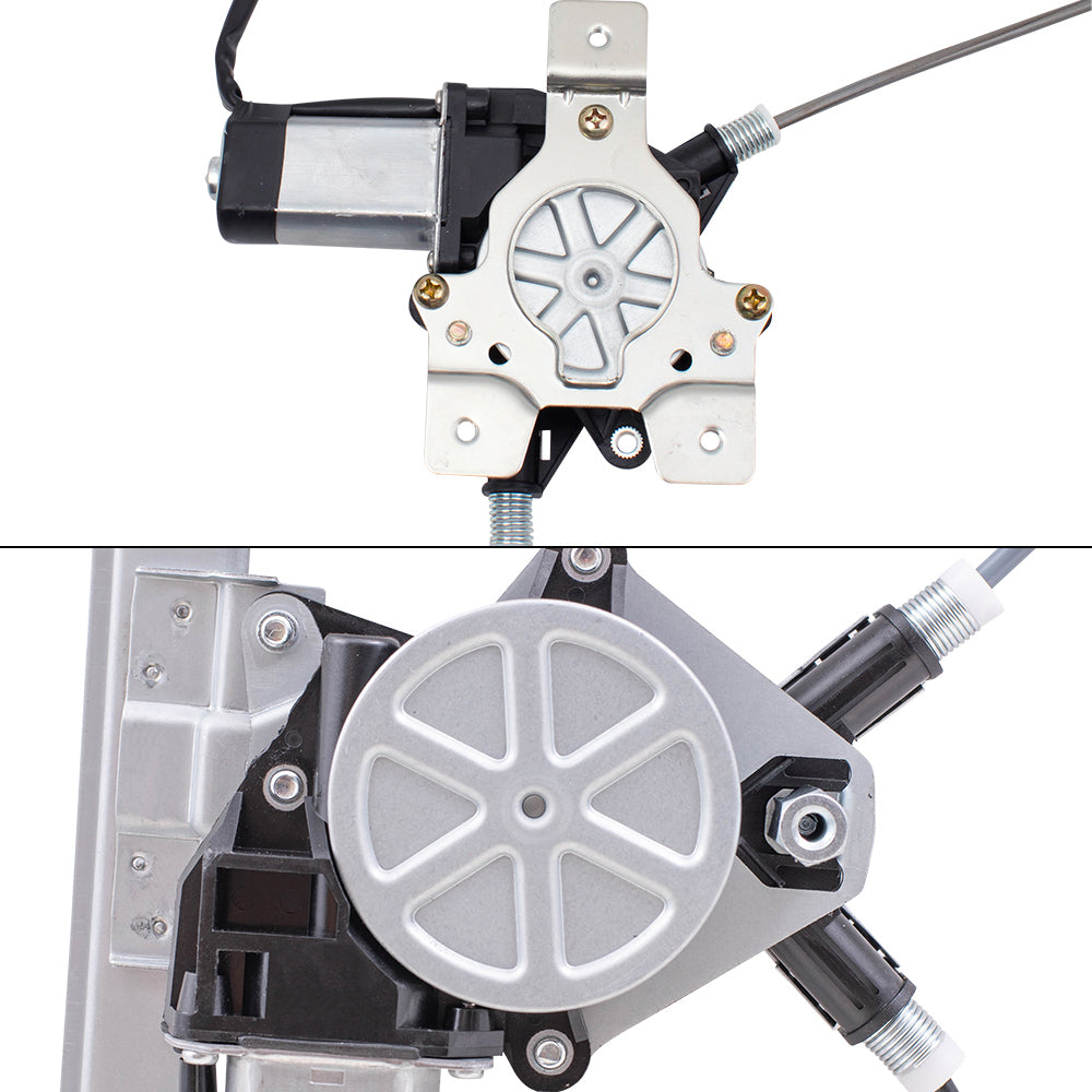 Brock Aftermarket Replacement Driver Left Passenger Right Power Window Regulators with Motor 4 Piece Set Compatible with 2003-2009 Humer H2