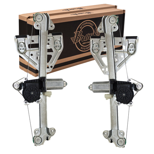 Brock Replacement Set Rear Power Window Regulators with Lift Motors Compatible with 2003-2007 CTS 15277680 15277679