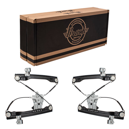 Brock Replacement Set Front Power Window Regulators with Lift Motors Compatible with 2011-2012 Cruze 95226746
