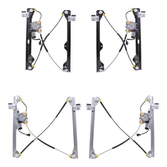 Brock Replacement Window Regulators with Motor 4 Piece Set Compatible with 07-13 Avalanche 08-13 Escalade EXT 07-13 Sierra 1500/2500HD/3500HD 07-13 Silverado 1500 07-14 Silverado 2500HD/3500HD