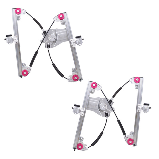 Brock Replacement Driver and Passenger Set Front Power Window Regulators without Motors Compatible with 2011-2015 Cruze 2016 Cruze Limited