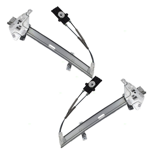 Brock Replacement Driver and Passenger Set Front Power Window Regulators without Motors Compatible with 97-05 Century Regal Intrigue 10334397 10334396