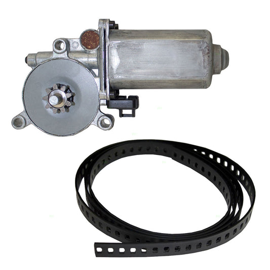 Brock Replacement 2 Pc Set Power Window Regulator Motor & 54" Repair Tape Compatible with 1992 Seville 20591996 22143945