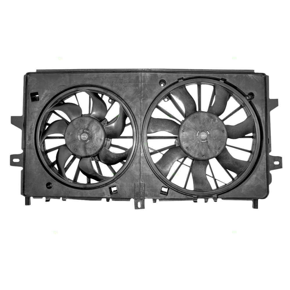 Brock Replacement Dual Cooling Fan Motor Assembly Compatible with Impala Monte Carlo LaCrosse 89018694 89018696 89018693