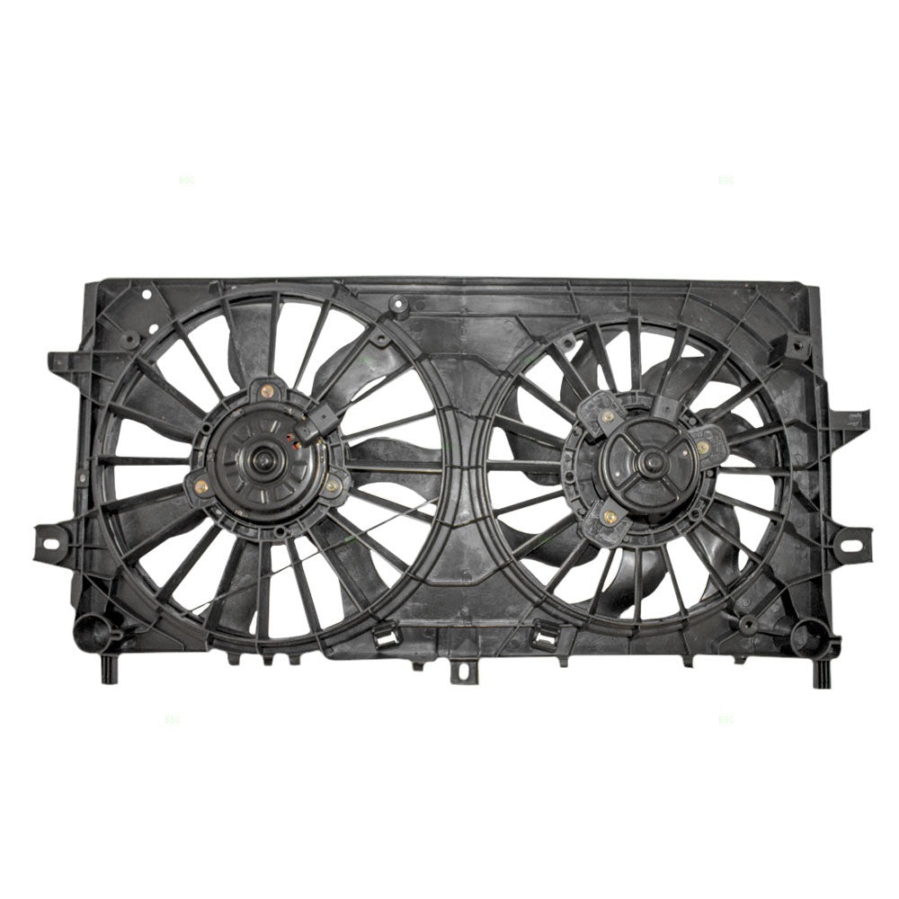 Brock Replacement Dual Cooling Fan Motor Assembly Compatible with Impala Monte Carlo LaCrosse 89018694 89018696 89018693