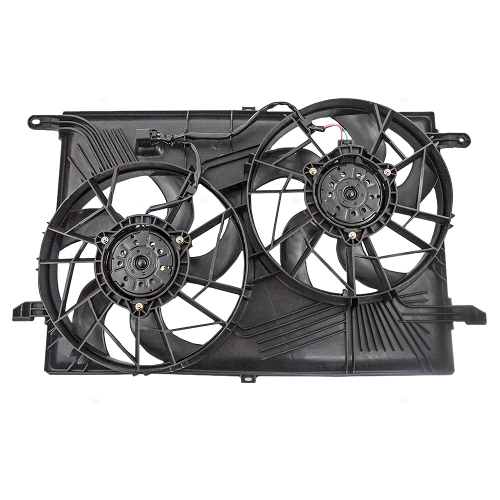 Brock Replacement Dual Cooling Fan Motor Assembly Compatible with Enclave Traverse Acadia & Acadia Limited Outlook 20972760
