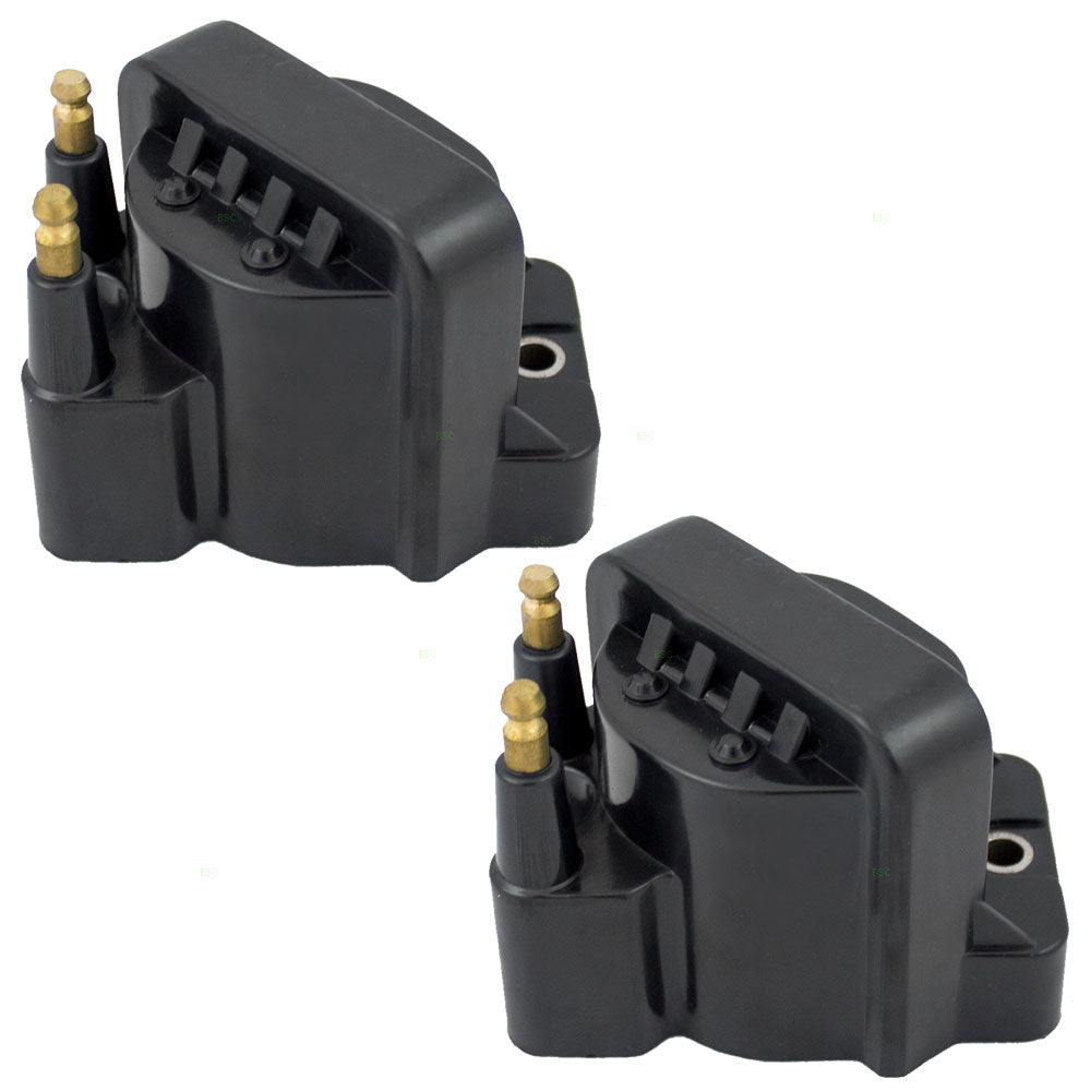 Brock Replacement 2 Pc Set Ignition Spark Plug Coil Pack Modules Compatible with 1994-2003 S10 Sonoma Pickup Truck 2.2L 4-cylinder 10497771