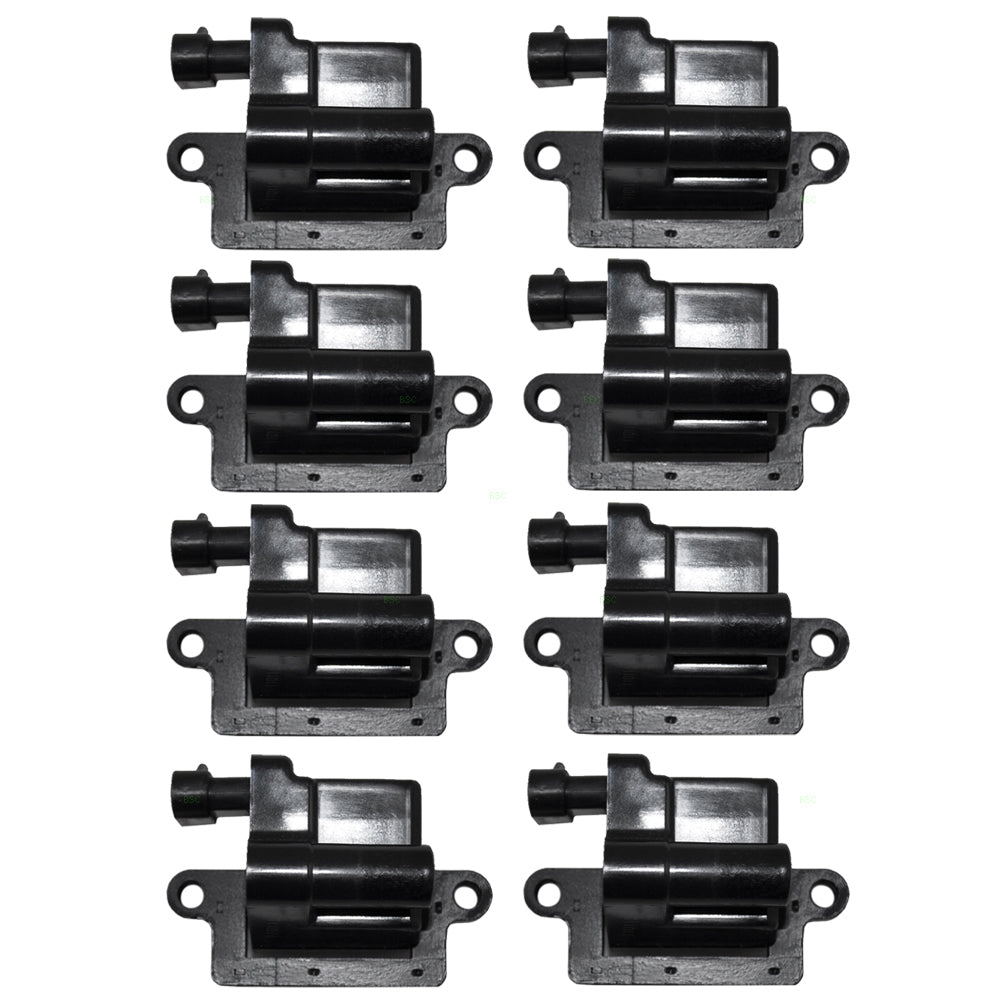 Brock Replacement 8 Pc Square Ignition Coils Compatible with 1999-2007 Silverado Sierra & Denali Pickup Truck 2000-2006 Tahoe Yukon & XL 8 Cyl