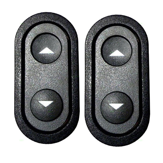 Brock Replacement Pair of Oval Window Switch Compatible with 90-94 Pickup Truck 22086337