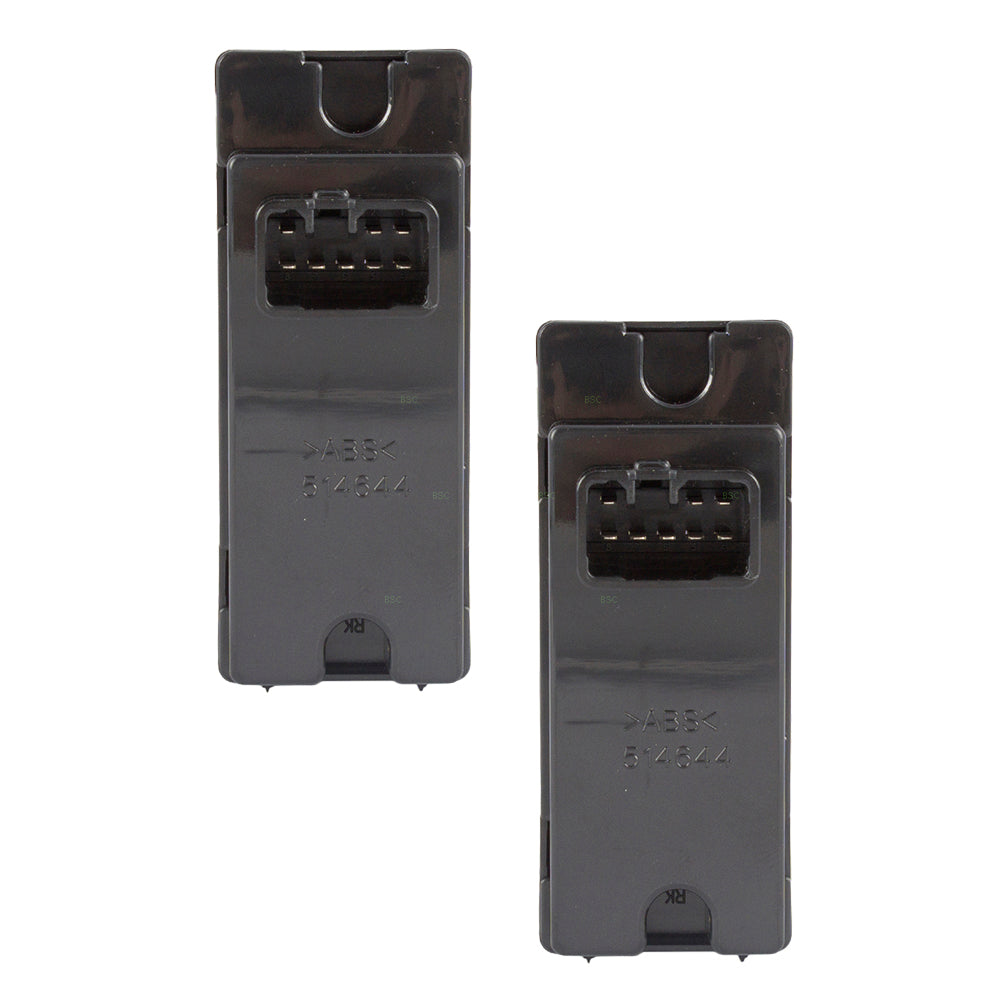 Brock Replacement Pair Set Rear Power Window Switches Compatible with 04-12 Colorado Canyon I-Series H3 H3T Pickup Truck 25884813