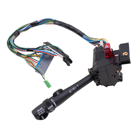 Brock Replacement Turn Signal Switch Cruise Wiper Dimmer Hazard Warning Lever Compatible with 98-05 Envoy Jimmy Blazer Bravada S10 Hombre Sonoma Pickup 26100838