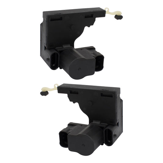 Brock Replacement Driver and Passenger Set Door Lock Actuators with 2 Prong Connector Compatible with 25664288