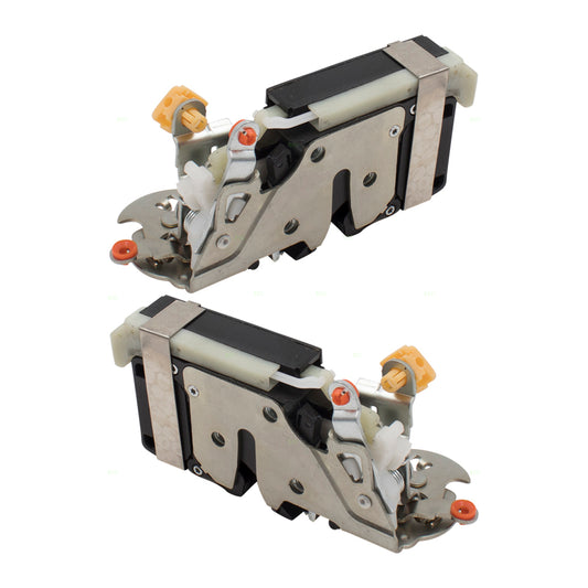 Brock Replacement Set Front Door Lock Actuators & Integrated Latch Compatible with 2001-2003 Silverado Sierra Pickup Tahoe Yukon & XL Suburban