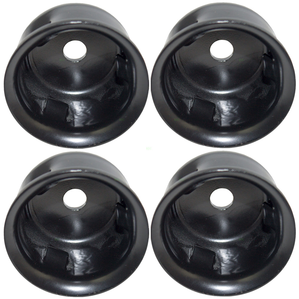 Brock Replacement 4 Piece Set of Jounce Bumper Retainer Cups Compatible with 1997-2006 Wrangler 52087635