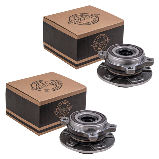 Brock Replacement Front Set Hub Bearing Assemblies Compatible with 2014-2020 Cherokee w/o Off Road Package