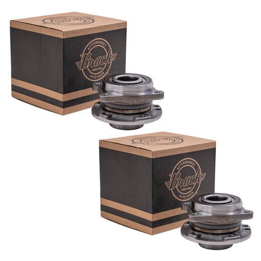 Brock Replacement Front Set Hub Bearing Assemblies Compatible with 2014-2020 Cherokee w/ Off Road Package