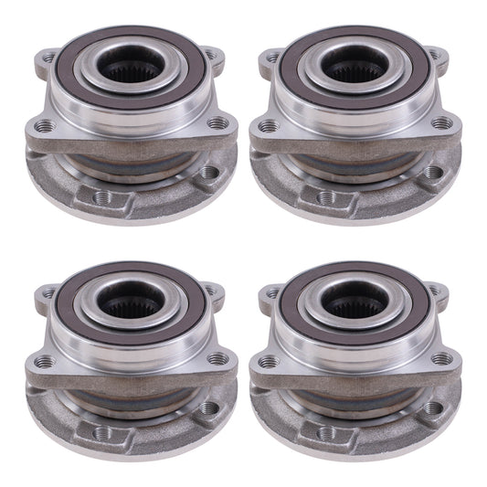 Brock Replacement Front and Rear Set Hub Bearing Assemblies Compatible with 2014-2020 Cherokee w/ Off Road Package