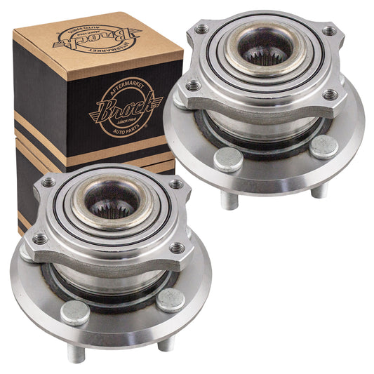 Brock Replacement Pair Set Rear Wheel Hub Bearings Compatible with 300 Challenger Charger Magnum 4779572AB