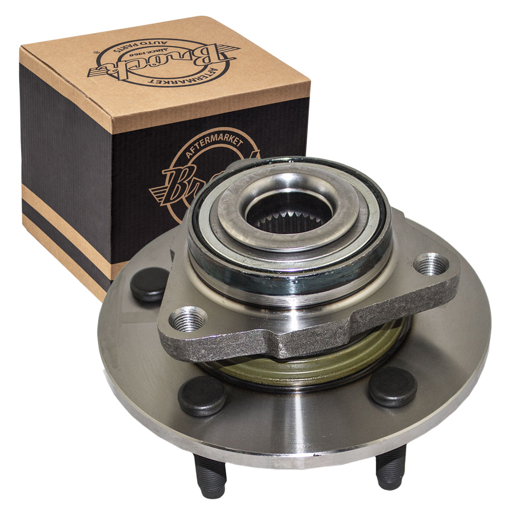 Brock Replacement Front Wheel Hub with Bearing Assembly Compatible with 2002-2005 1500 2006-2008 1500 Standard/Crew Cab Pickup Truck 68081028AA