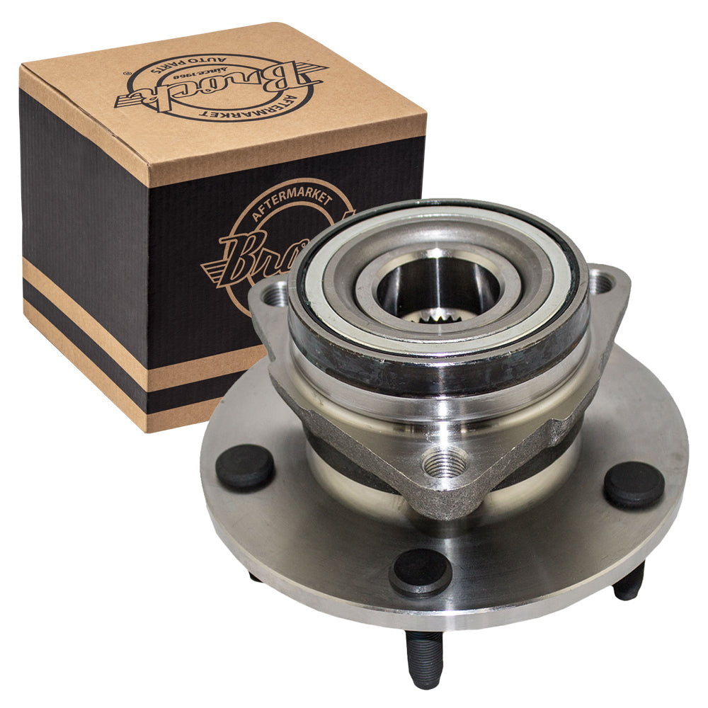 Brock Replacement Front Wheel Hub with Bearing Assembly Compatible with 1994-1996 1500 1997-1999 1500 Pickup Truck 4WD Rear-Wheel ABS 52008220