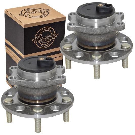 Brock Replacement Pair Set Rear Wheel Hubs with Bearings Compatible with 200 Avenger Caliber Compass Patriot Sebring 4766719AB 512332
