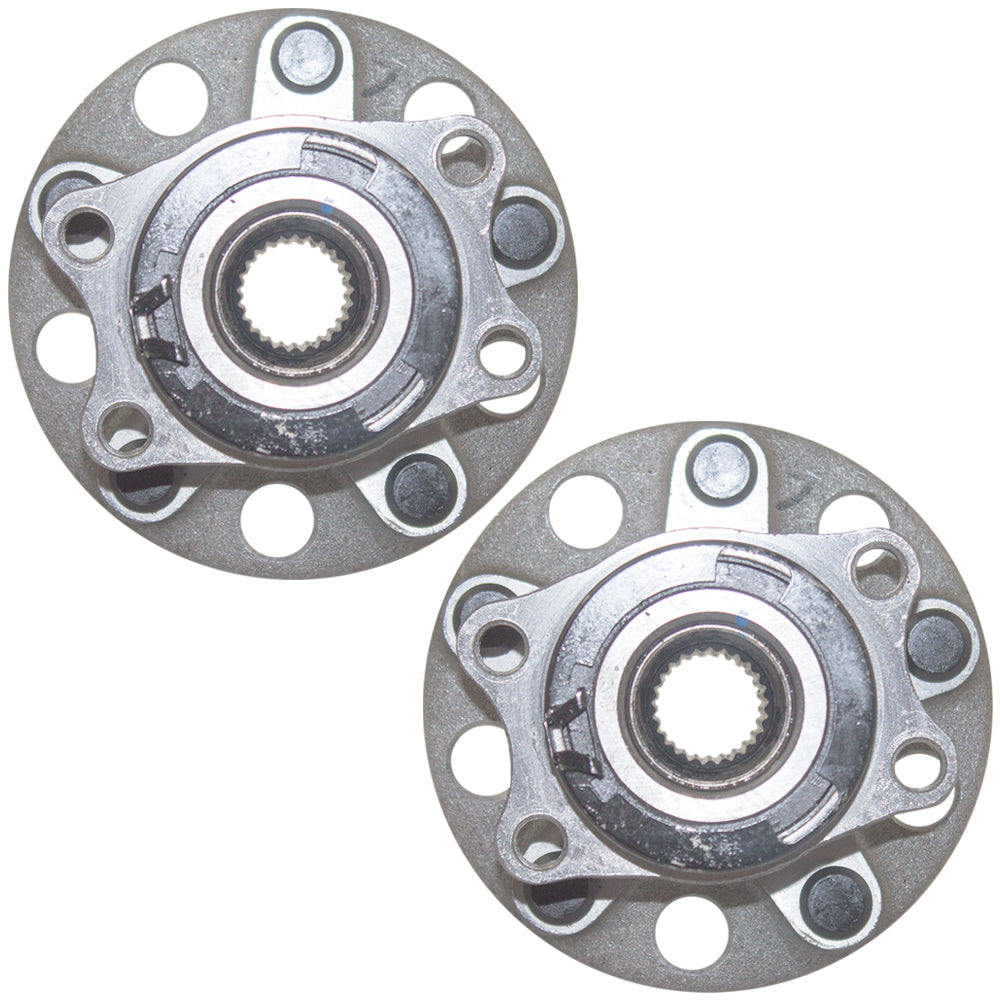 Brock Replacement Pair Set Rear Wheel Hubs with Bearings Compatible with 2007- 2017 Compass Patriot with 4-Wheel Drive 5105770AF HA590230 512333