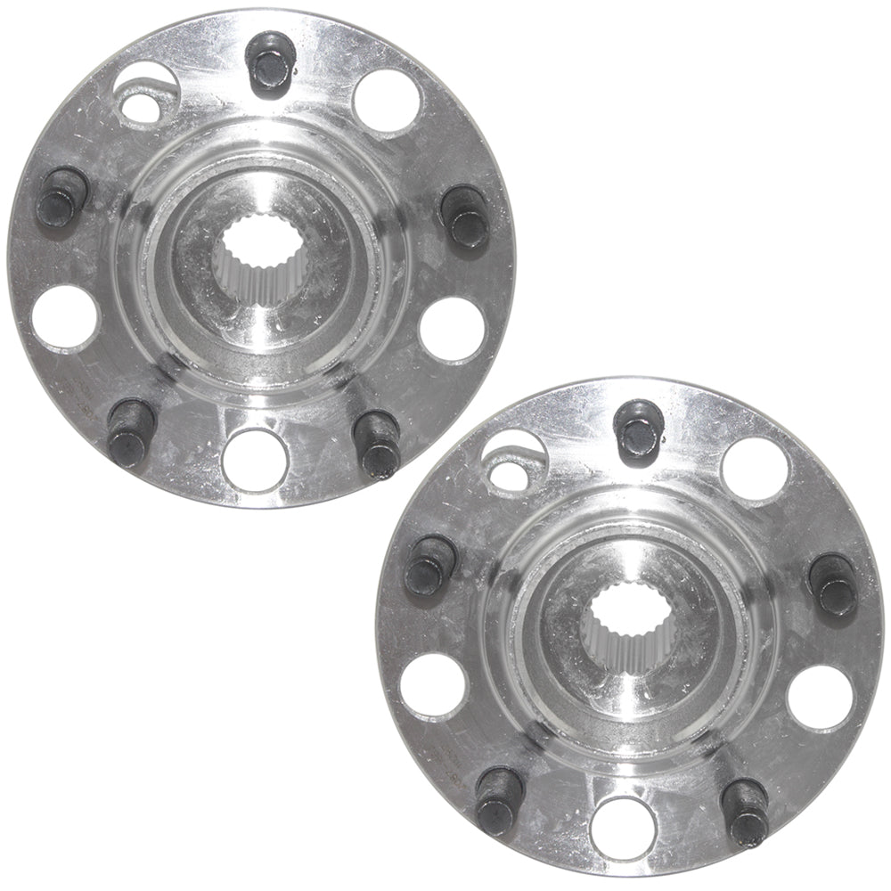 Brock Replacement Pair Set Rear Wheel Hubs with Bearings Compatible with 2007- 2017 Compass Patriot with 4-Wheel Drive 5105770AF HA590230 512333