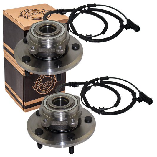 Brock Replacement Pair Set Rear Wheel Hubs with Bearing Assemblies Compatible with 2008-2011 Town & Country Caravan 2009-2012 Routan
