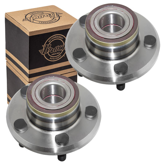 Brock Replacement Pair Set Front Wheel Hubs with Bearings Compatible with 300 Charger Challenger Magnum 4779199AA HA590030 513224