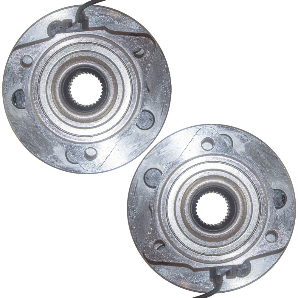 Brock Replacement Pair Set Front Wheel Hubs with Bearings Compatible with 2006-2010 Commander 2005-2010 Grand Cherokee 52089434AE HA590036 513234