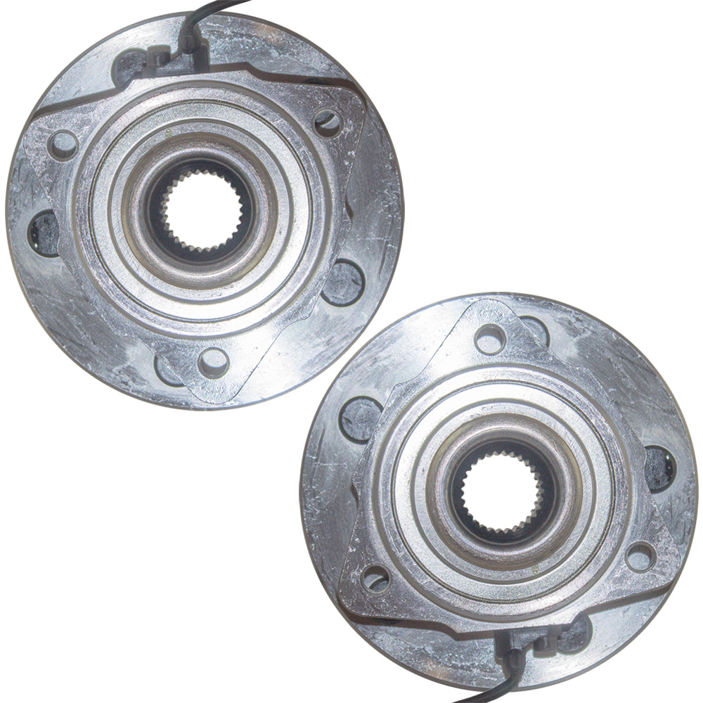 Brock Replacement Pair Set Front Wheel Hubs with Bearings Compatible with 2006-2010 Commander 2005-2010 Grand Cherokee 52089434AE HA590036 513234