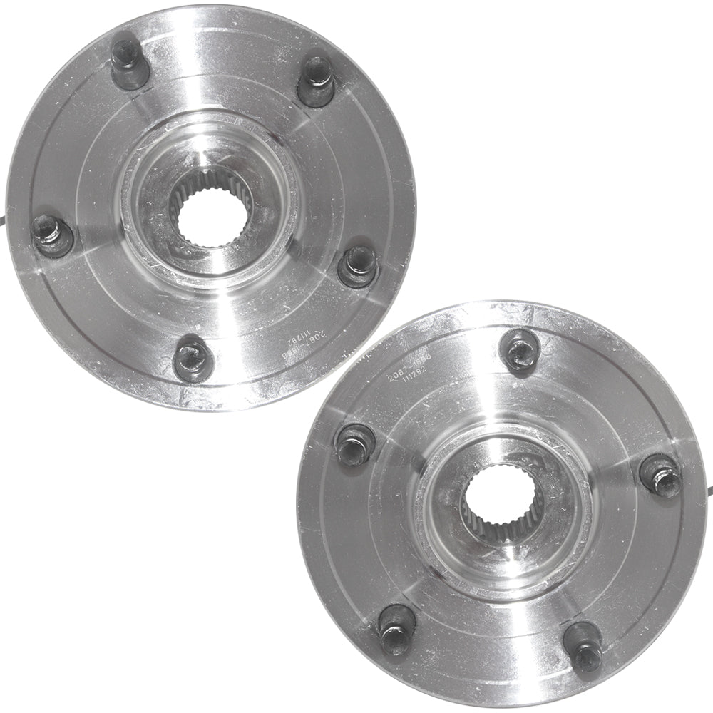 Brock Replacement Pair Set Front Wheel Hubs with Bearings Compatible with 2006-2010 Commander 2005-2010 Grand Cherokee 52089434AE HA590036 513234
