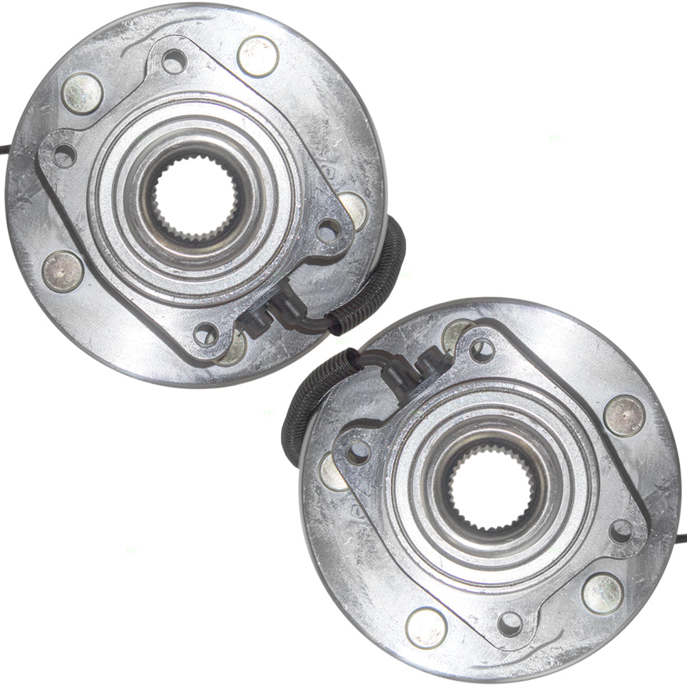 Brock Replacement Pair Set Front Wheel Hubs with Bearings Compatible with 2008-2011 Town & Country Grand Caravan 2009-2012 Routan 5154214AA HA590243 513273