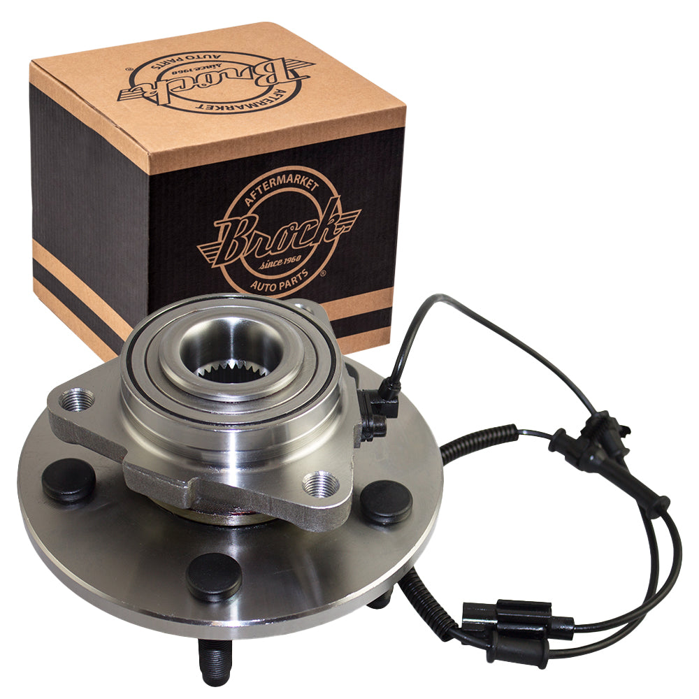 Brock Replacement Front Wheel Hub with Bearing Assembly Compatible with 2009-2011 1500 Pickup Truck 68024245AA HA590354