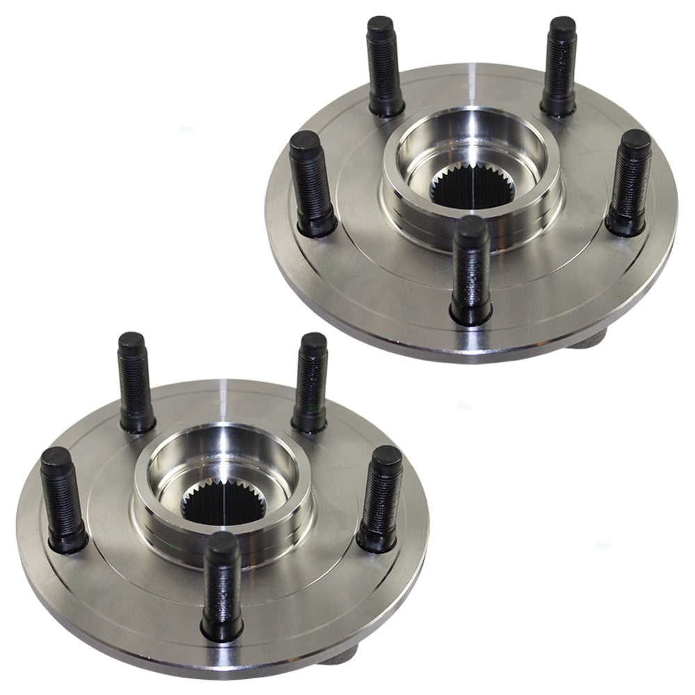 Brock Replacement Pair Set Front Wheel Hubs and Bearings Compatible with 2006 2007 2008 1500 & Crew Cab Pickup Truck 68088025AA 515113