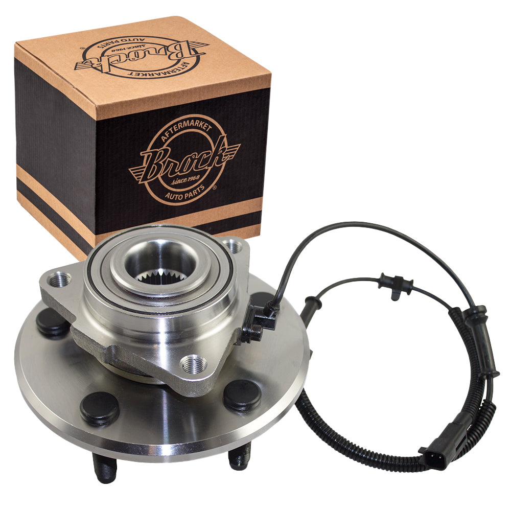 Brock Replacement Front Wheel Hub with Bearing Assembly Compatible with 2006 2007 2008 1500 & Crew Cab Pickup Truck 68088025AA 515113
